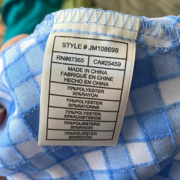 Betsy Johnson Blue Gingham Maxi Dress NWT - Picture 9 of 9